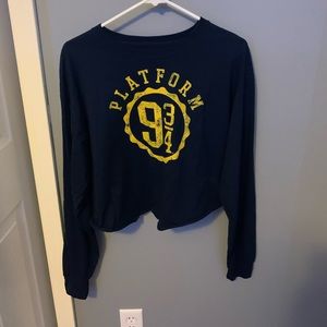 Cropped Harry Potter Navy Long sleeve shirt